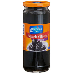 AMERICAN GARDEN BLACK OLIVES PITTED 450 GM BASIC