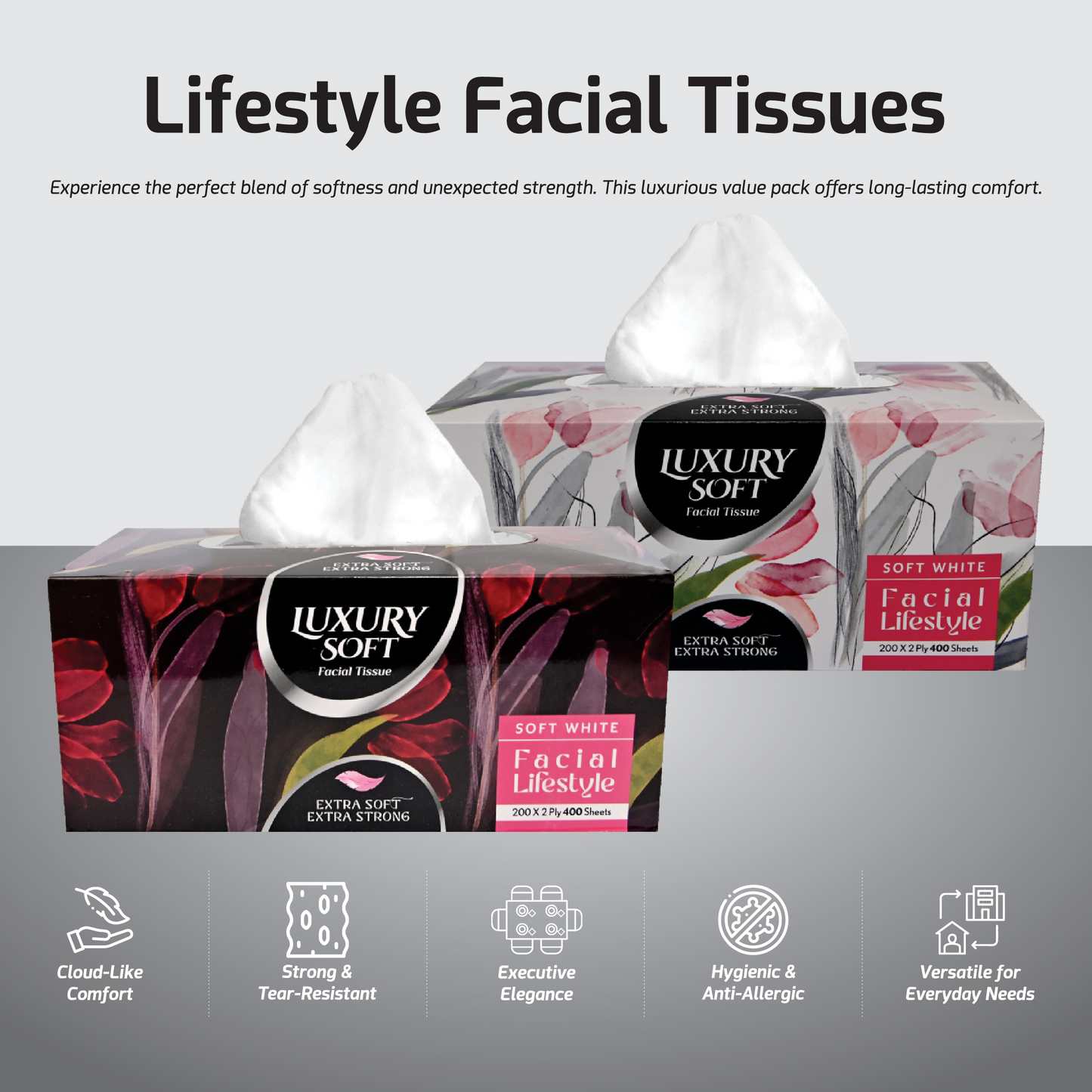 LUXURY SOFT FACIAL LIFESTYLE 200 X 2PLY