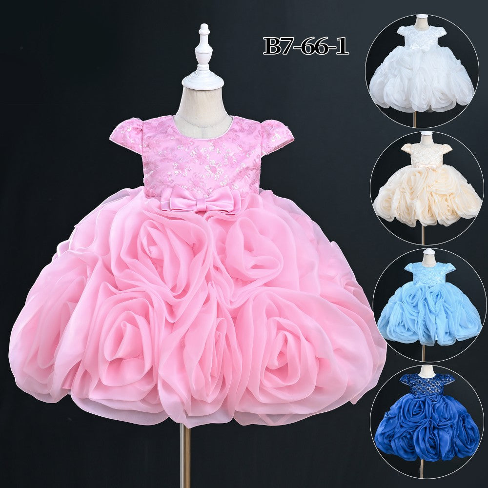 GIRLS CAP SLEEVE FANCY FROCK WITH PURSE IR-25 2-3YEAR B7-66-
