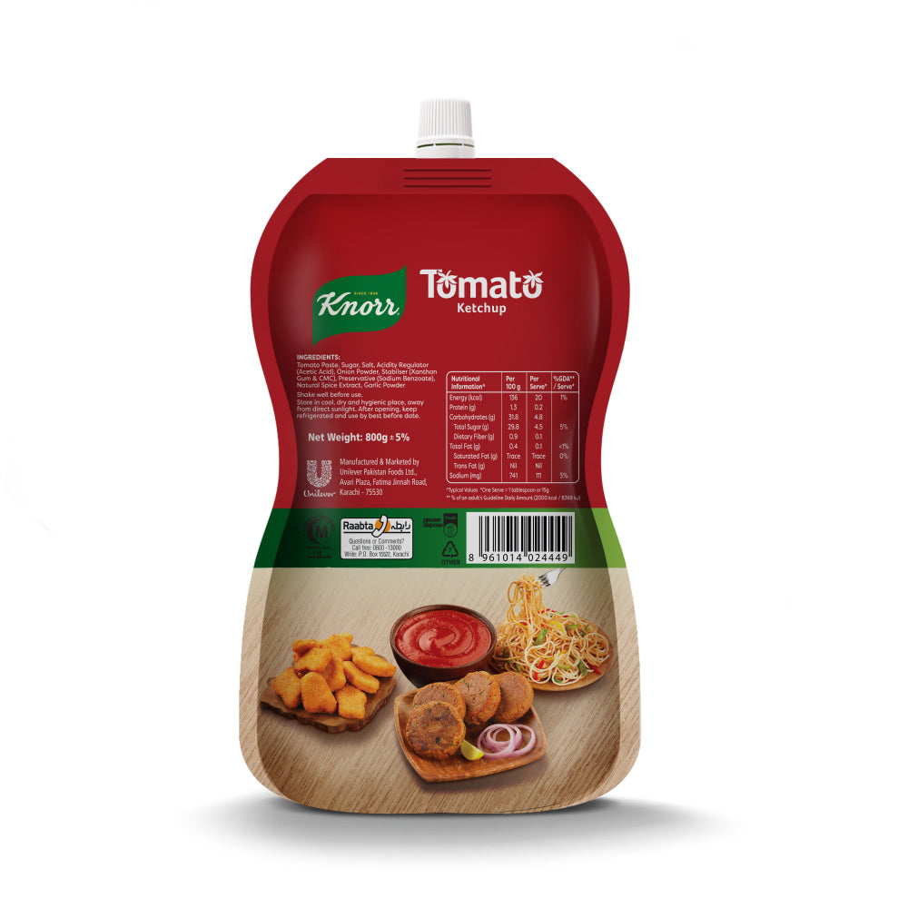 KNORR TOMATO KETCHUP POUCH NEW 800 GM