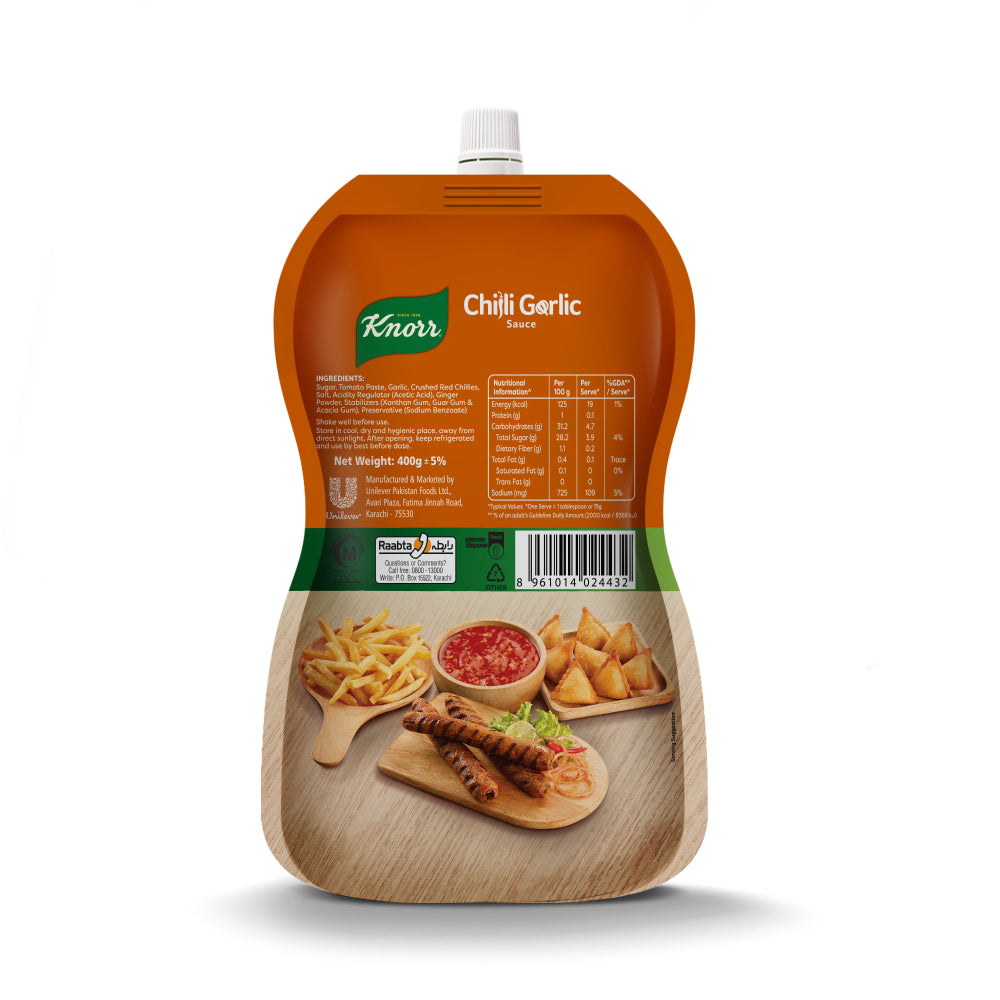 KNORR CHILLI GARLIC SAUCE PROMO PACK 800 GM