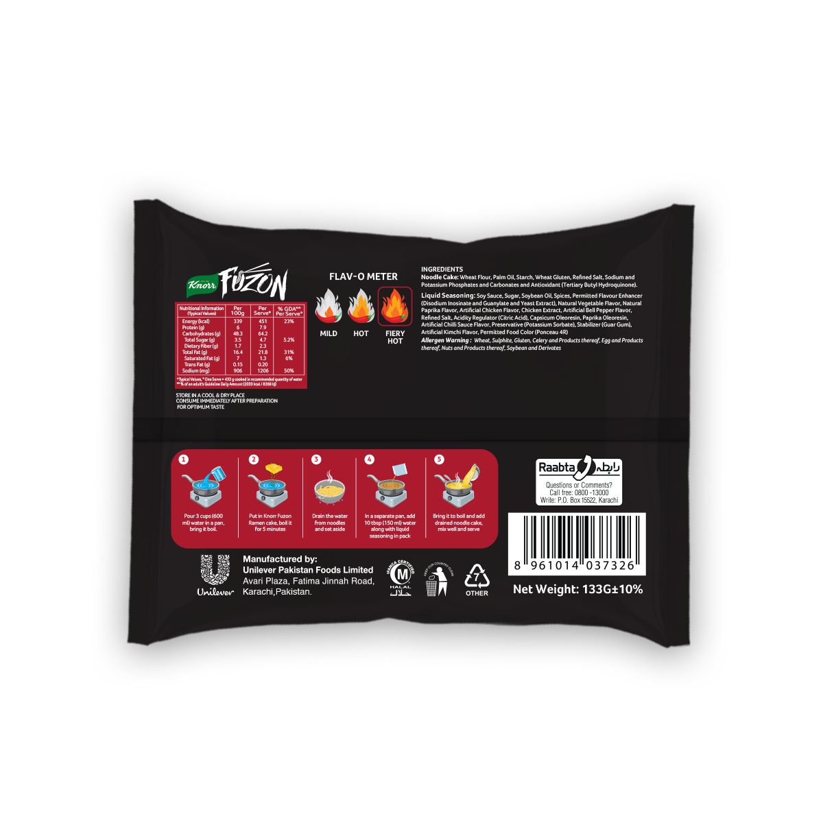 KNORR NOODLES KOREAN KIMCHI RAMEN 133 GM