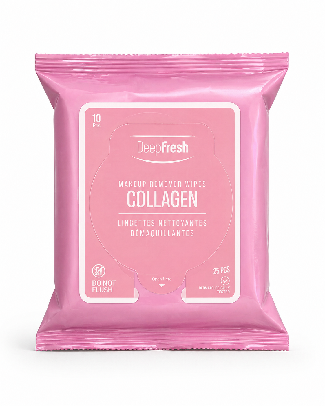 DEEP FRESH COLLAGEN MAKEUP REMOVER WIPES 25PCS