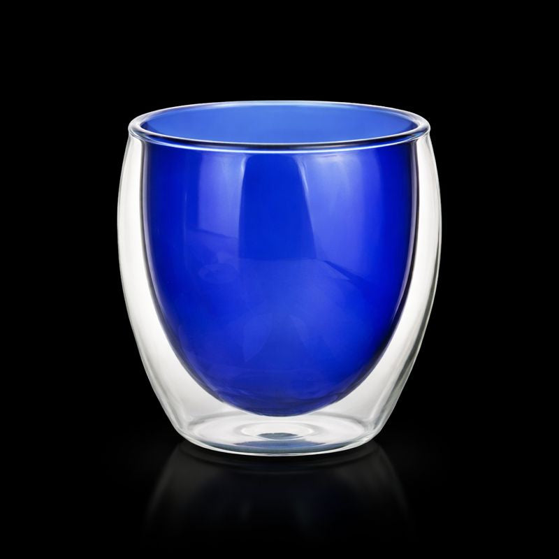 GLASS DOUBLE WALL COLOR 250 ML IR JJ58-60 (Pack of 6)