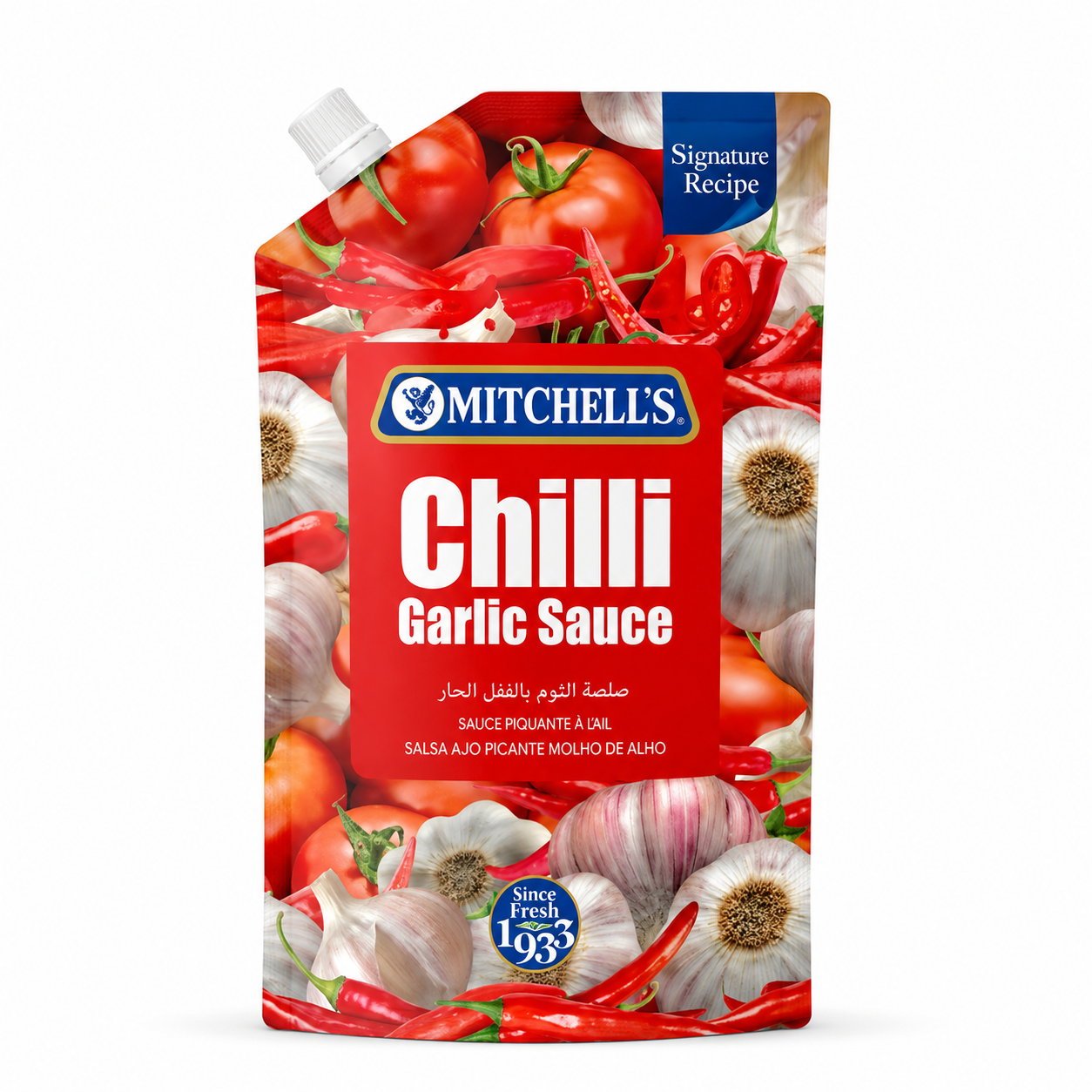 MITCHELLS CHILLI GARLIC SAUCE POUCH 400 GM