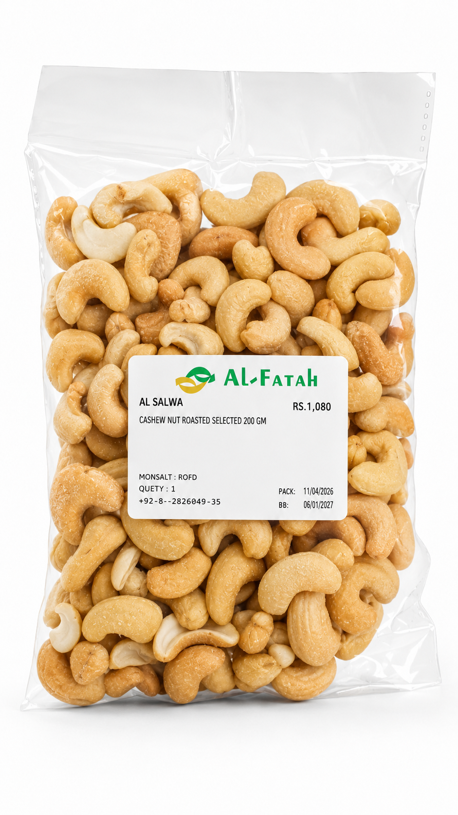 AL-NASEEB 200GM CASHEWNUTS ROASTED