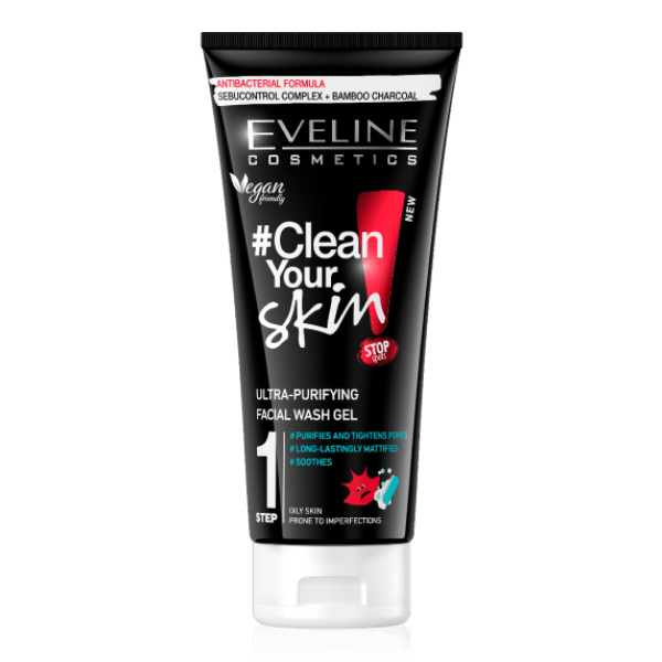 EVELINE PURE CONTROL STEP 1 FACE WASH GEL 200 ML