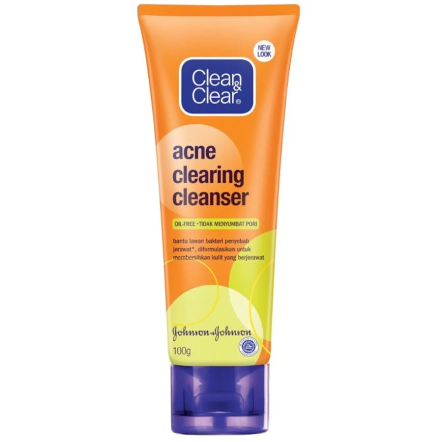 CLEAN & CLEAR ACNE CLEARING FACE WASH 100 GM