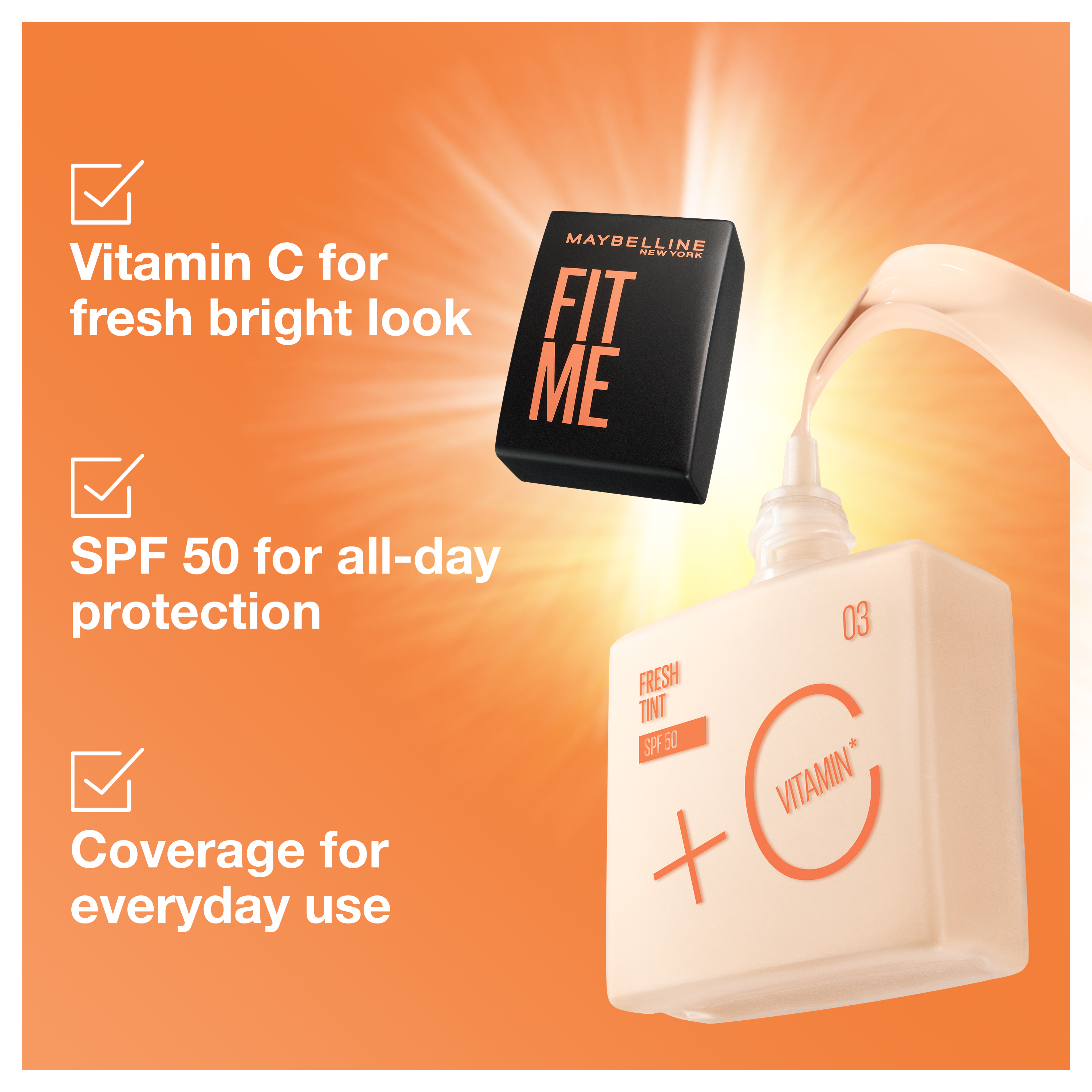 MAYBELLINE FIT ME FRESH TINT SPF50 06 AS