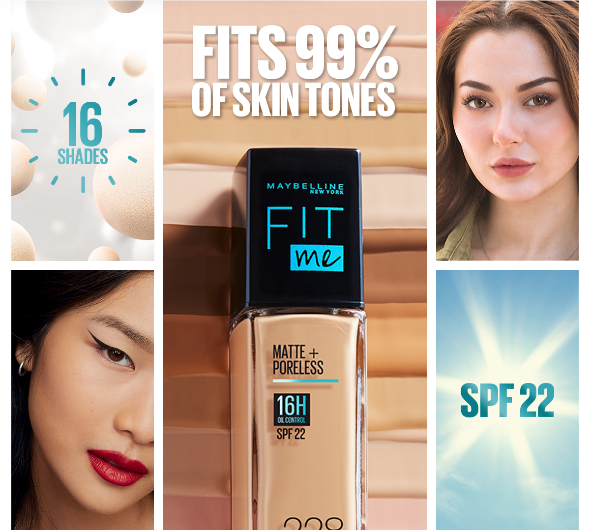 MAYBELLINE PRIMER FIT ME FOUNDATION MATTE & PORELESS SPF 332