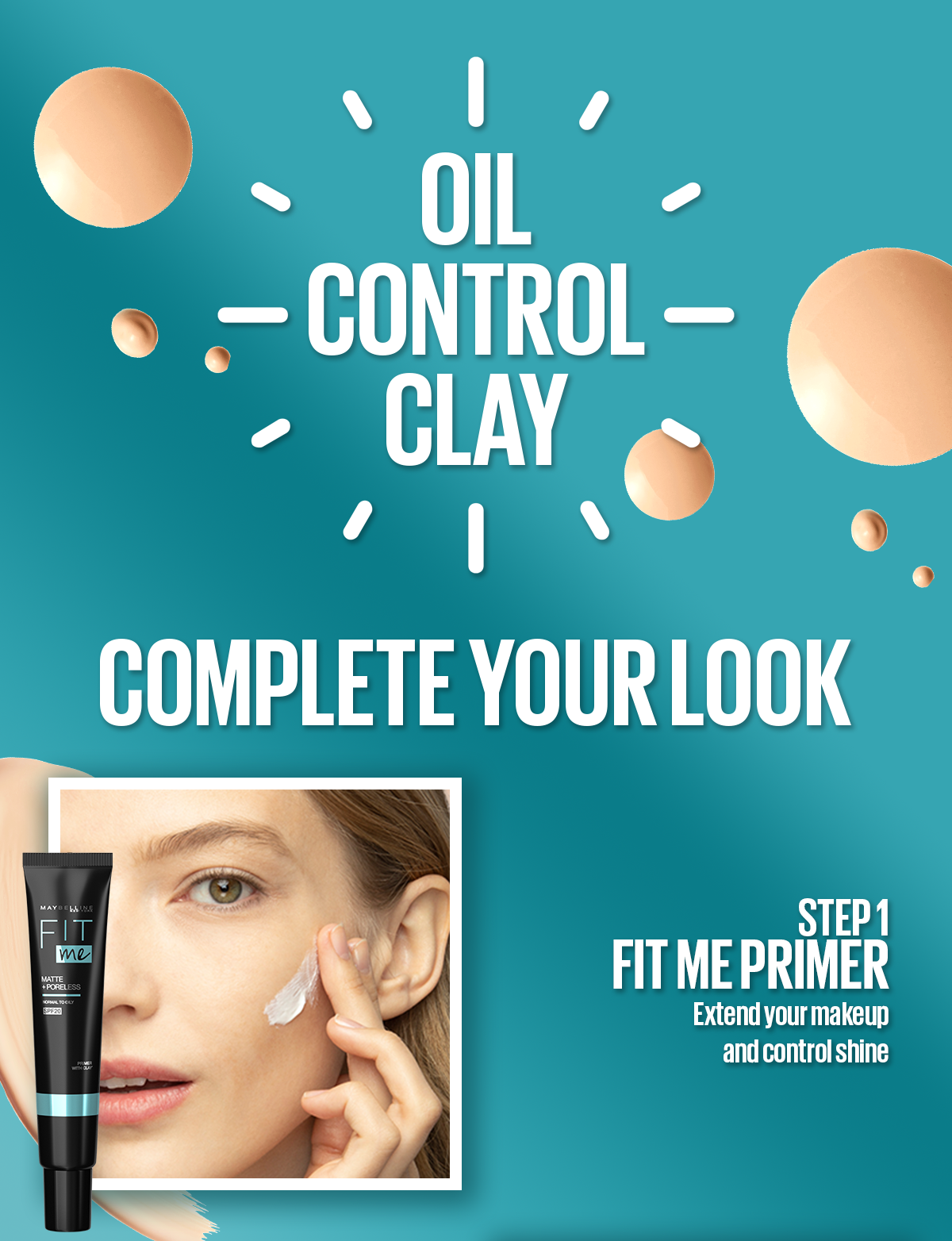 MAYBELLINE PRIMER FIT ME FOUNDATION MATTE & PORELESS SPF 332