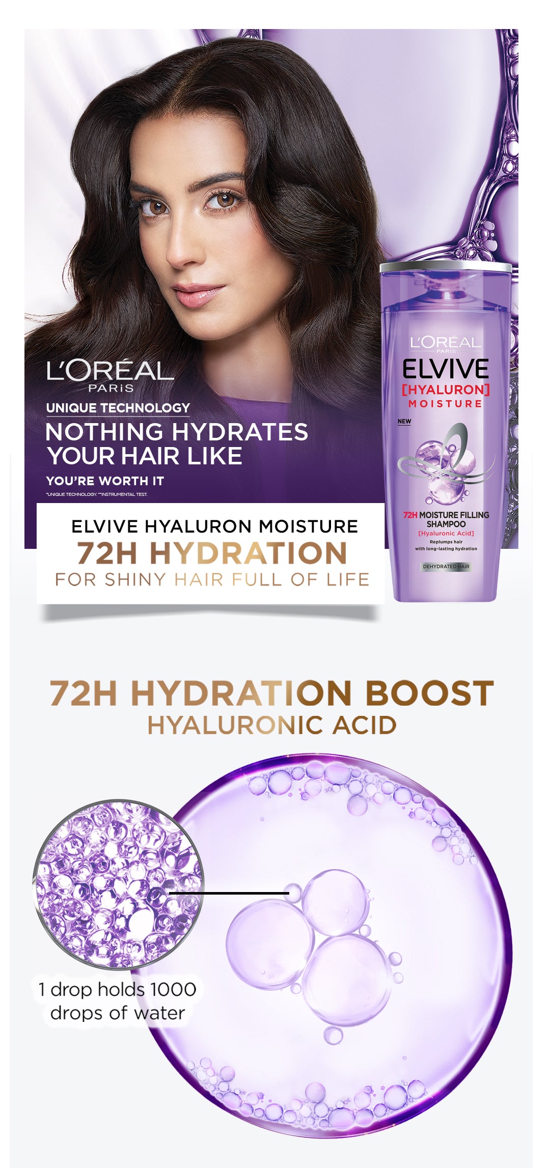 LOREAL ELVIVE HYALURON MOISTURE SHAMPOO 360 ML