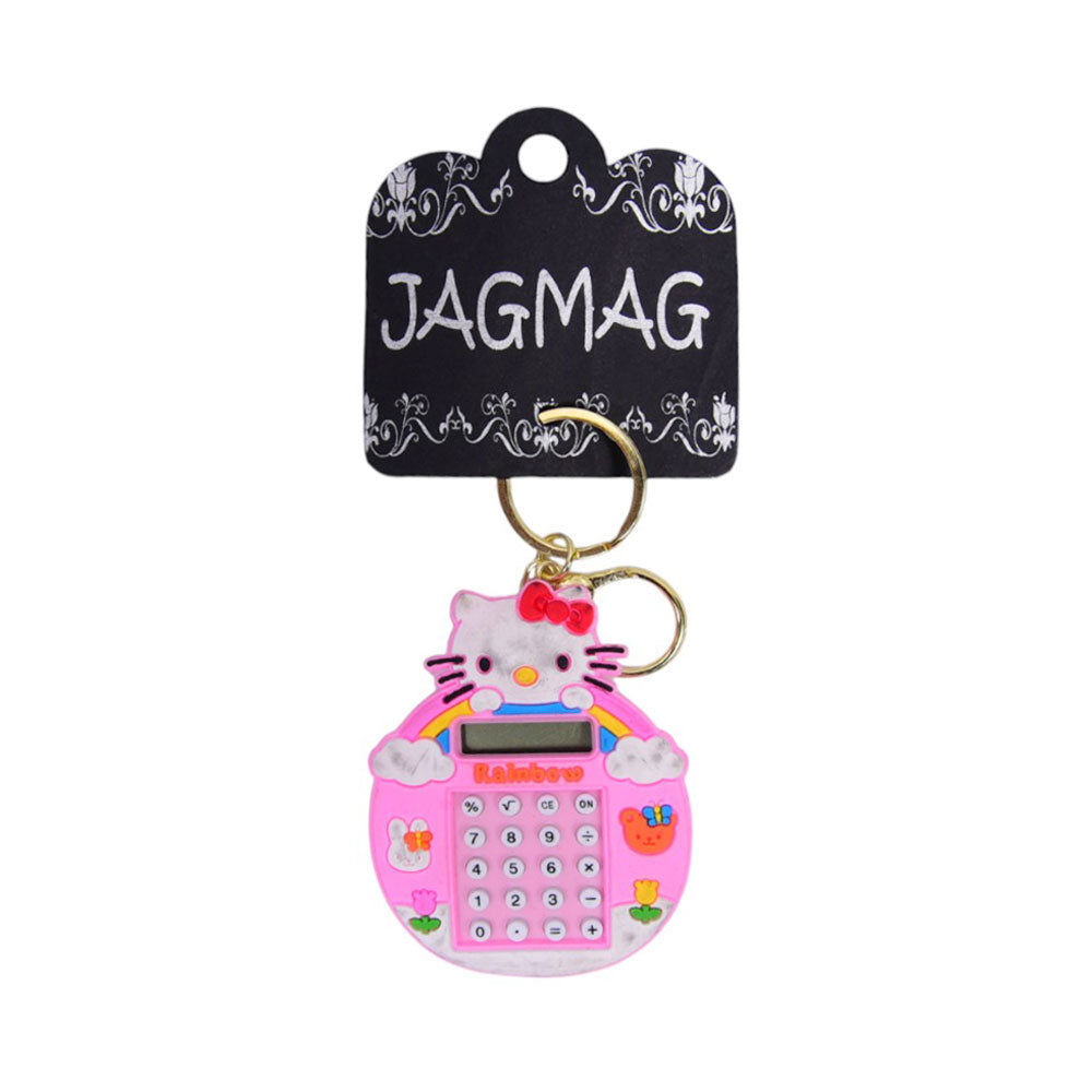 JGMG KEY CHAIN CAT CALCULATOR PINK DSC6556