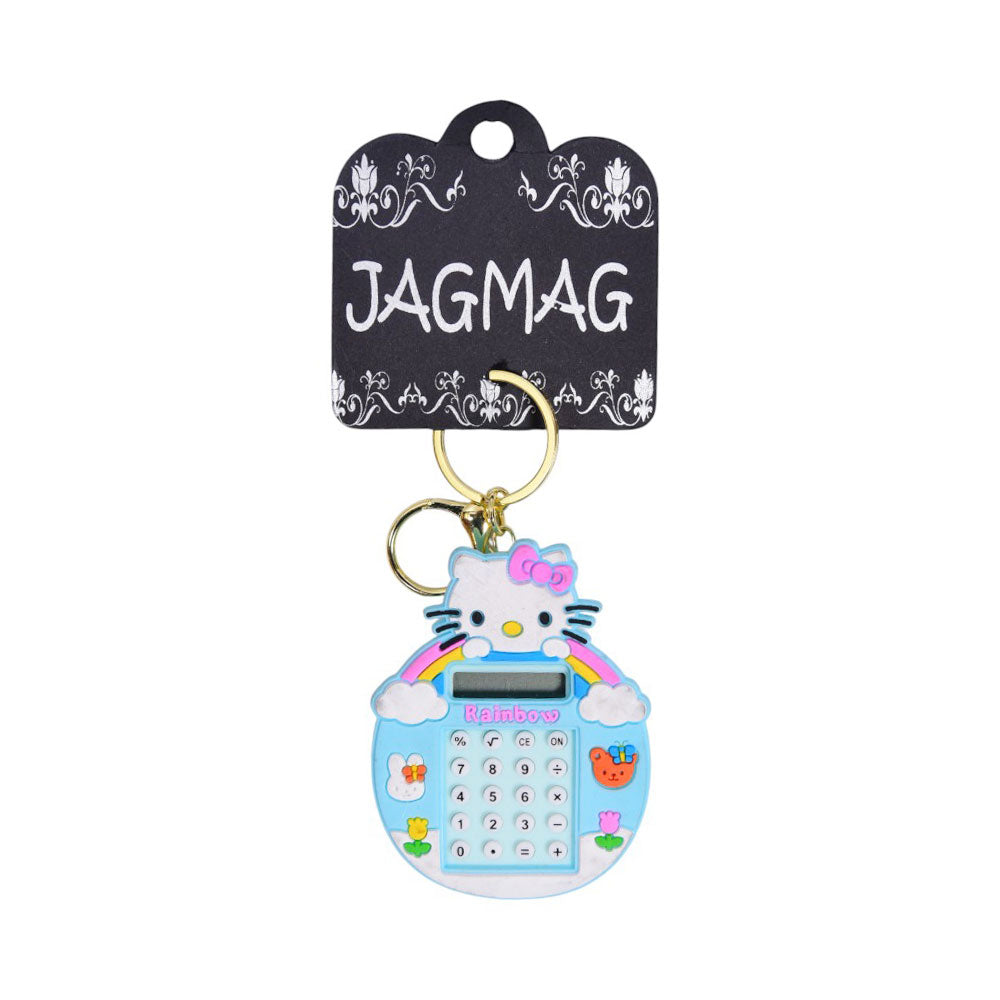 JGMG KEY CHAIN CAT CALCULATOR LIGHT BLUE DSC6571