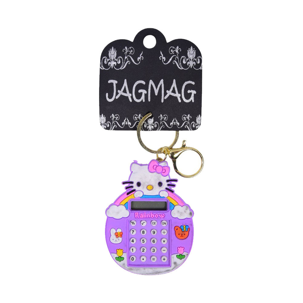 JGMG KEY CHAIN CAT CALCULATOR PURPLE DSC6582