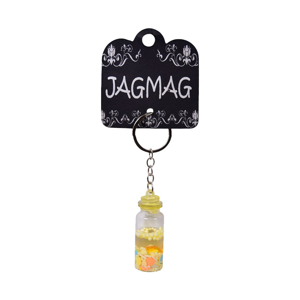 JGMG KEY CHAIN BEAN BOTTLE YELLOW DSC6593