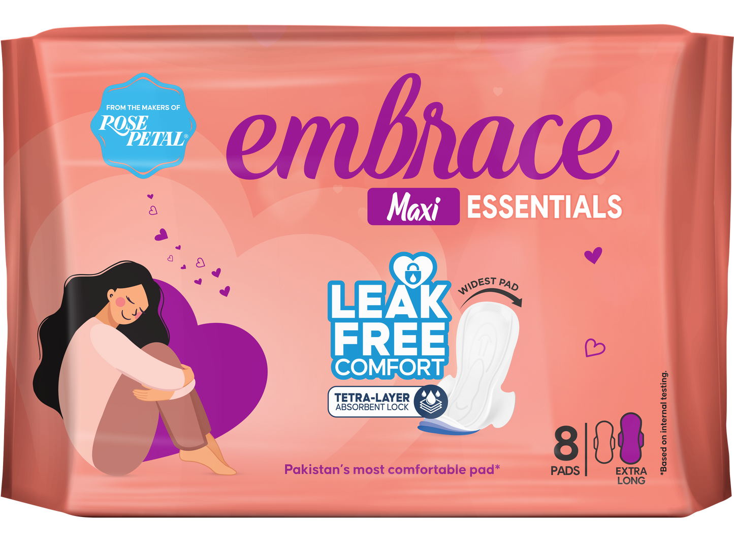 FAMCARE EMBRACE ESSENTIALS MAXI PADS 8PCS EXTRA LONG