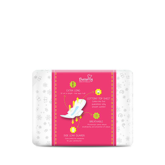 BUTTERFLY ULTRA THIN SANITARY NAPKINS COTTON EXTRA LARGE 07