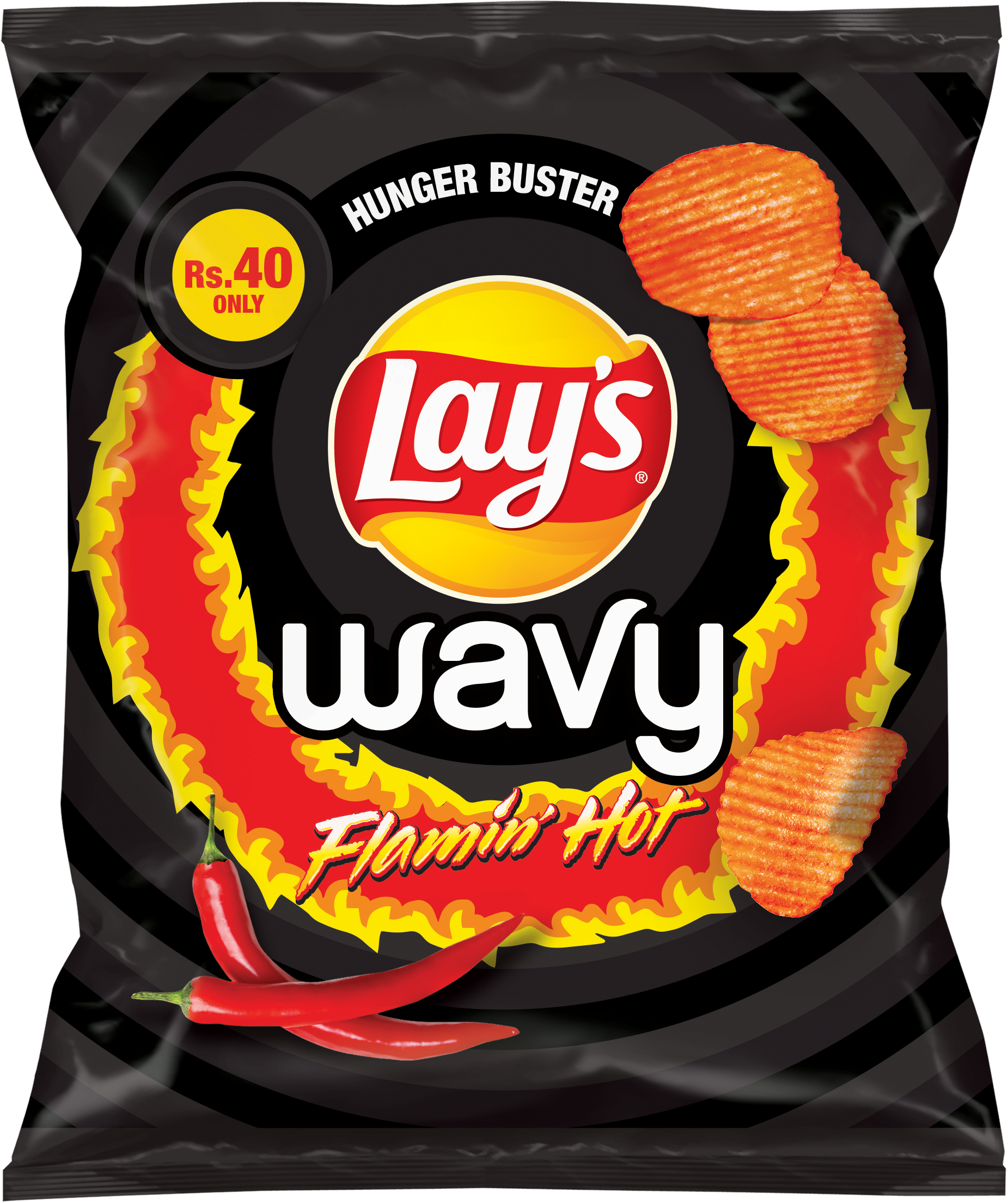 LAYS CHIPS WAVY FLAMING HOT 27 GM