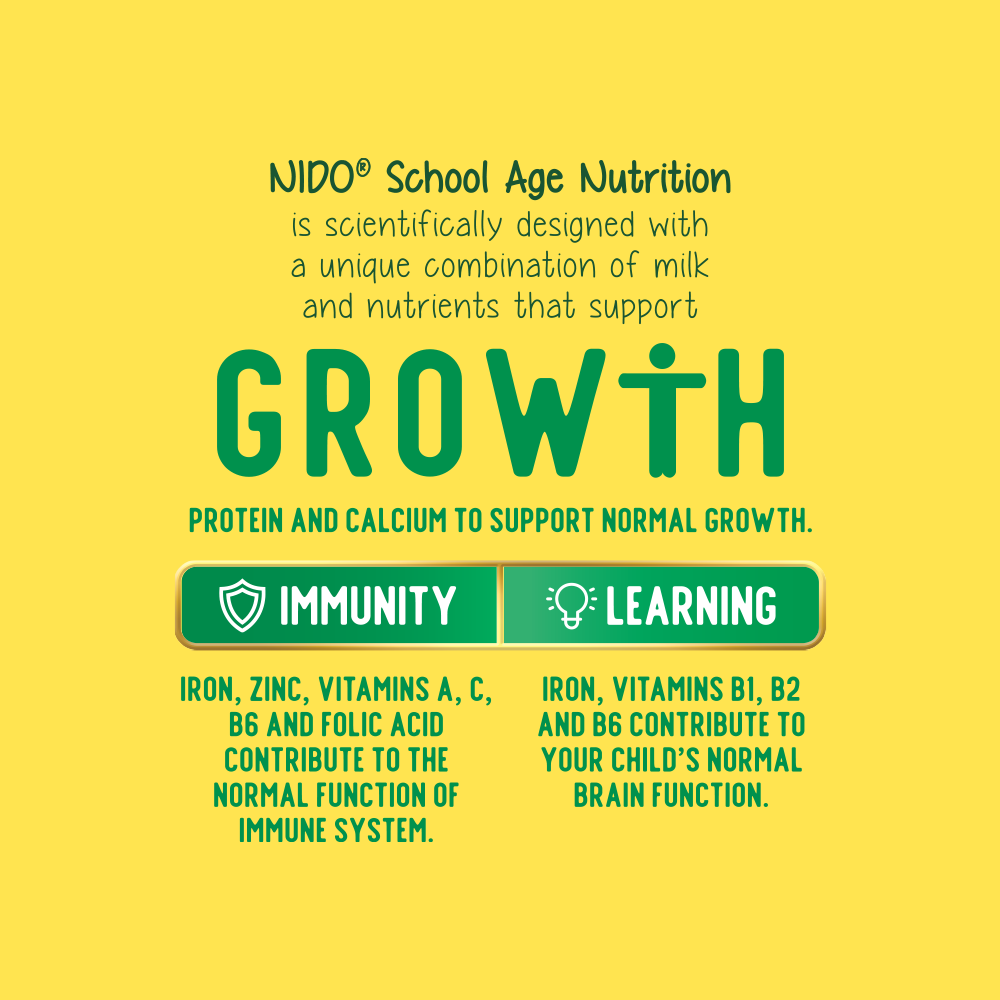NESTLE NIDO MILK POWDER SCHOOL AGE GROWTH POUCH 390 GM