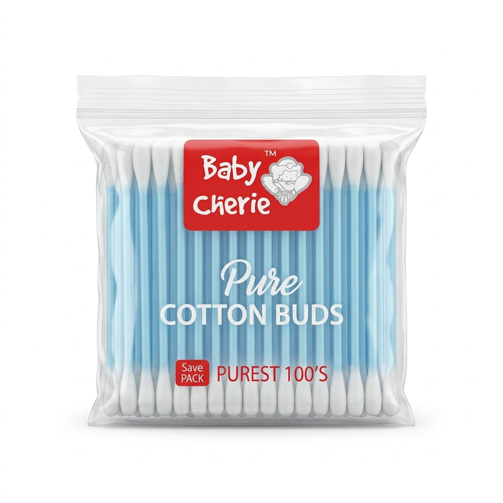 BABY CHERIE COTTON BUDS PURE SAVE PACK ZIP BAG 100 S