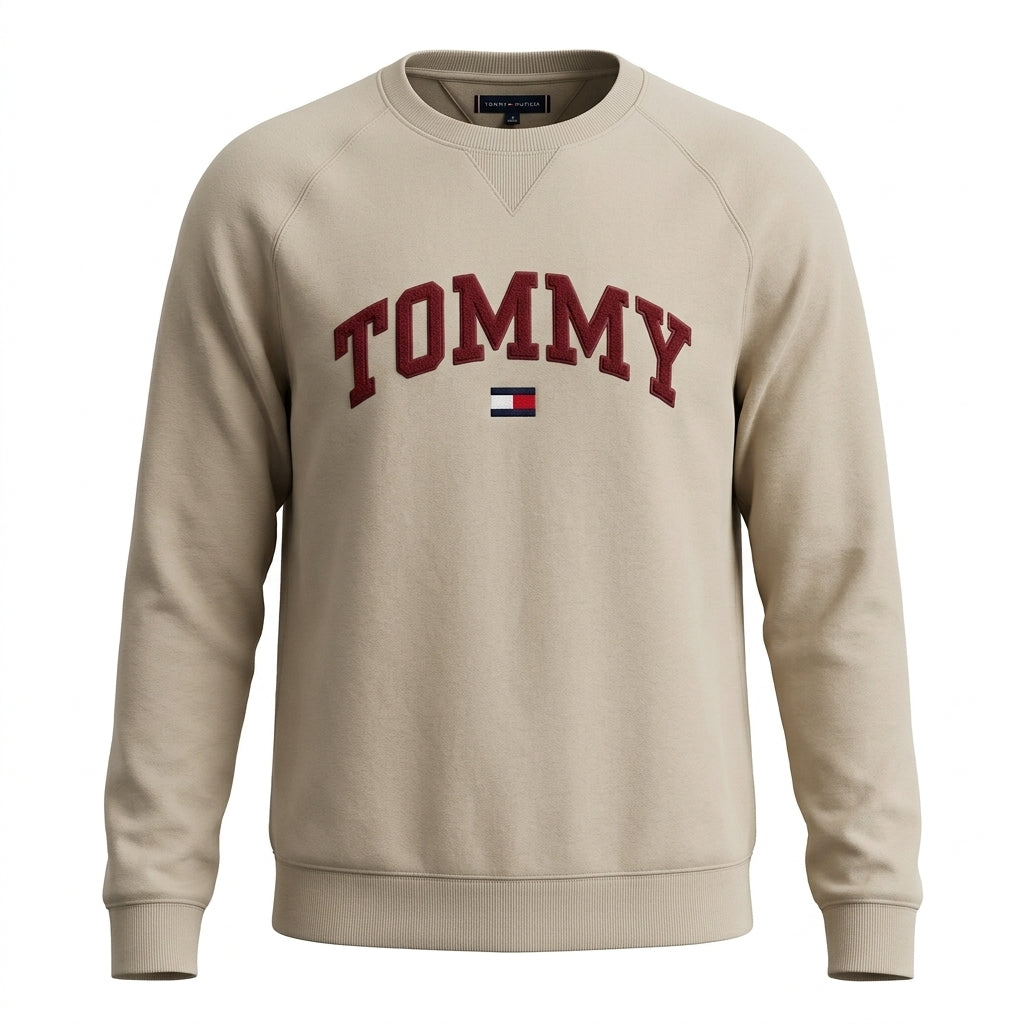 TOMMY L/S CTN SWEAT SHIRT XM06318250 BEIGE XL MZL