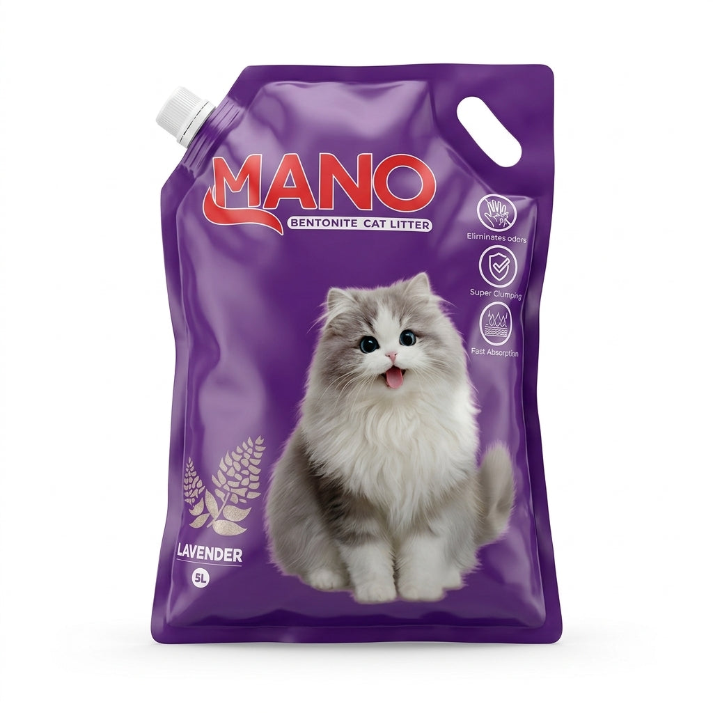 MANO BENTONITE CAT LITTER LAVENDER 5 LTR