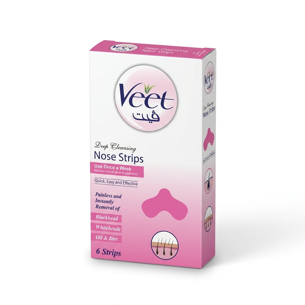 VEET NOSE STRIPS PINK 6PCS