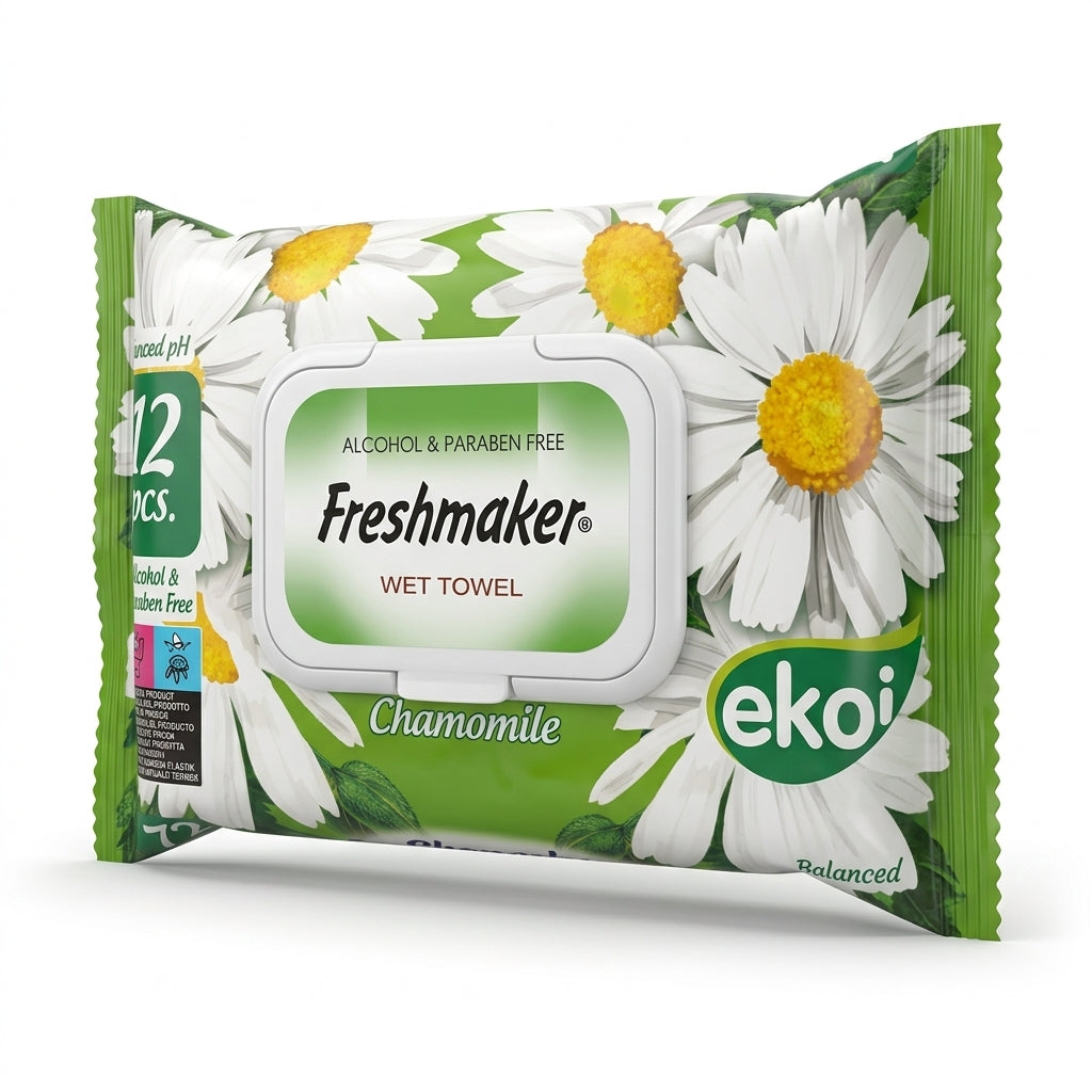 FRESHMAKER ALCOHOL & PARABEN FREE WET TOWEL VIOLET 72 PCS