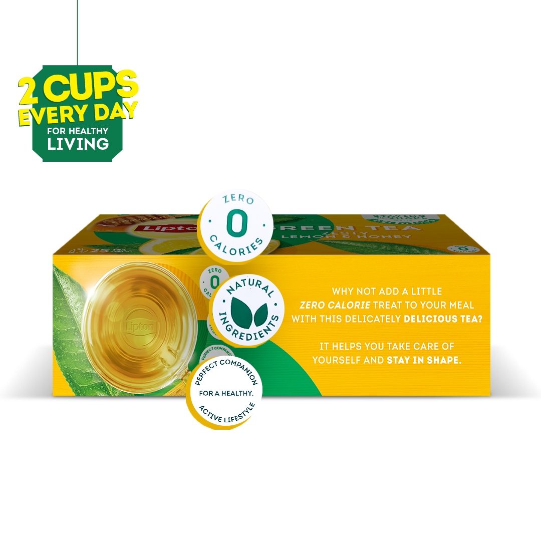 LIPTON GREEN TEA ZESTY LEMON HONEY 25BAGS
