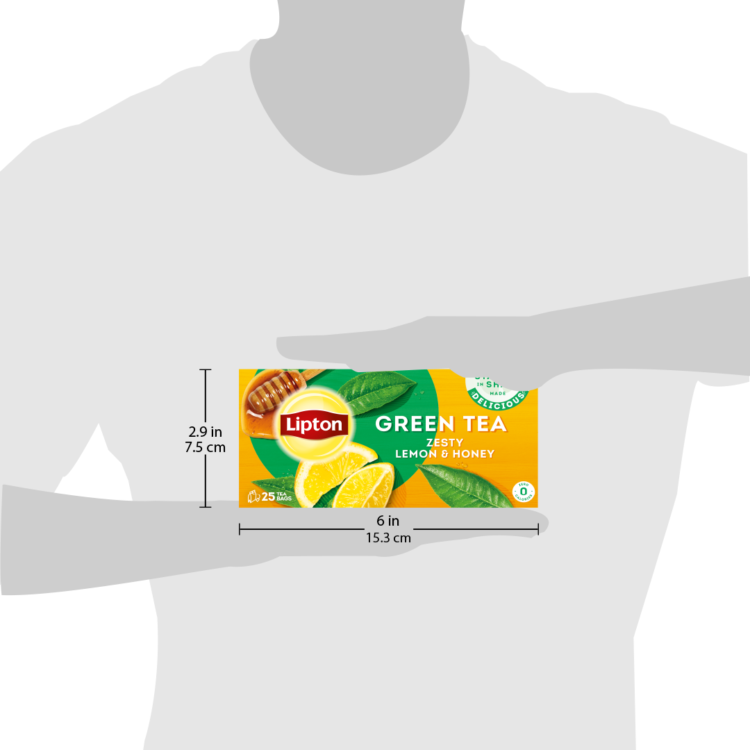 LIPTON GREEN TEA ZESTY LEMON HONEY 25BAGS