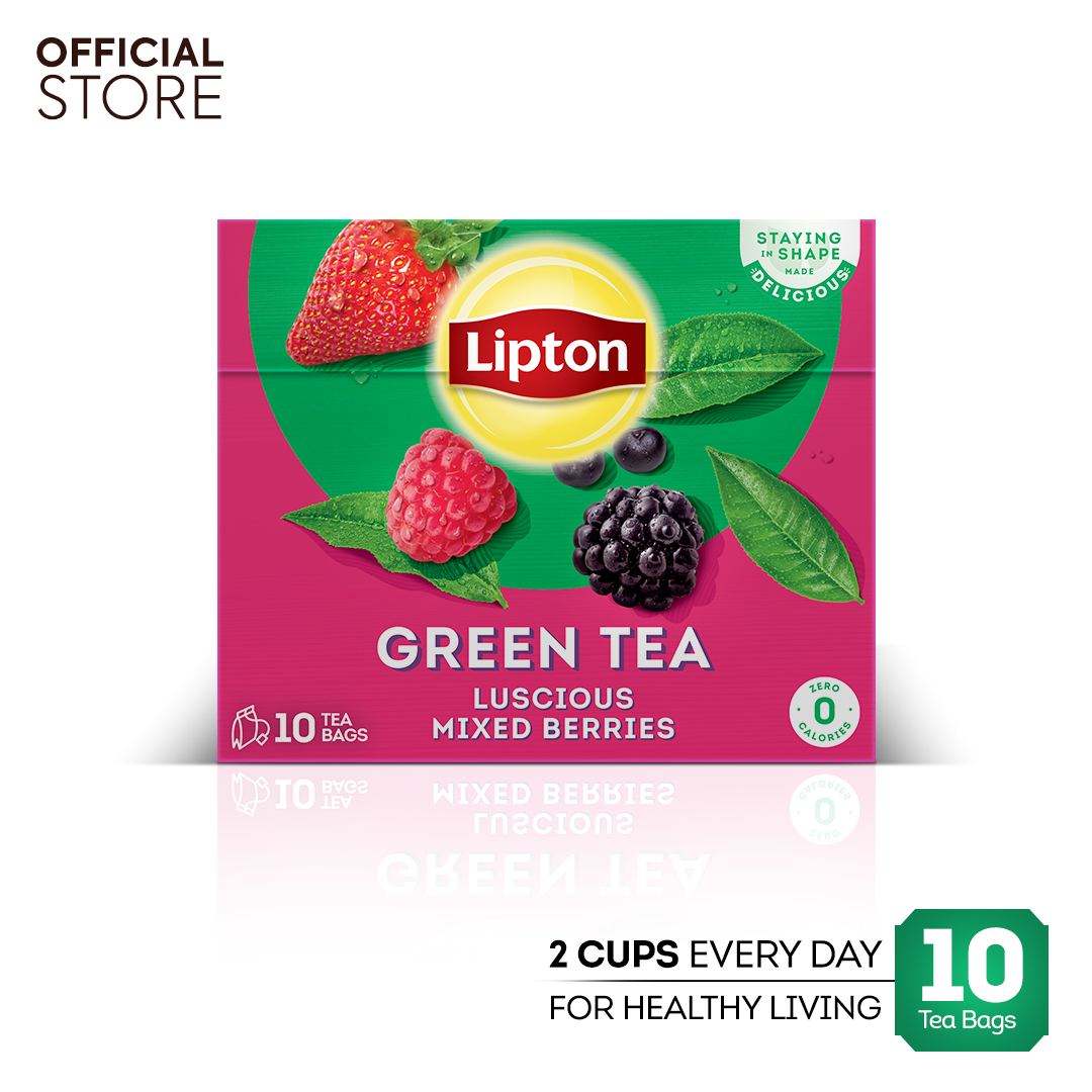 LIPTON GREEN TEA MIXED BERRIES 10S