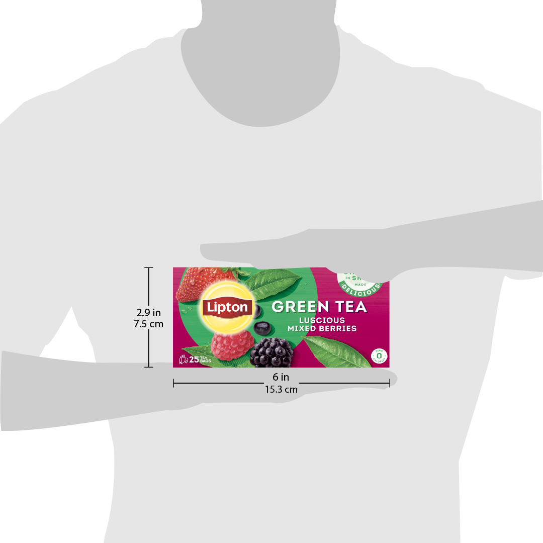 LIPTON GREEN TEA LUSCIOUS MIXED BERRIES 25BAGS
