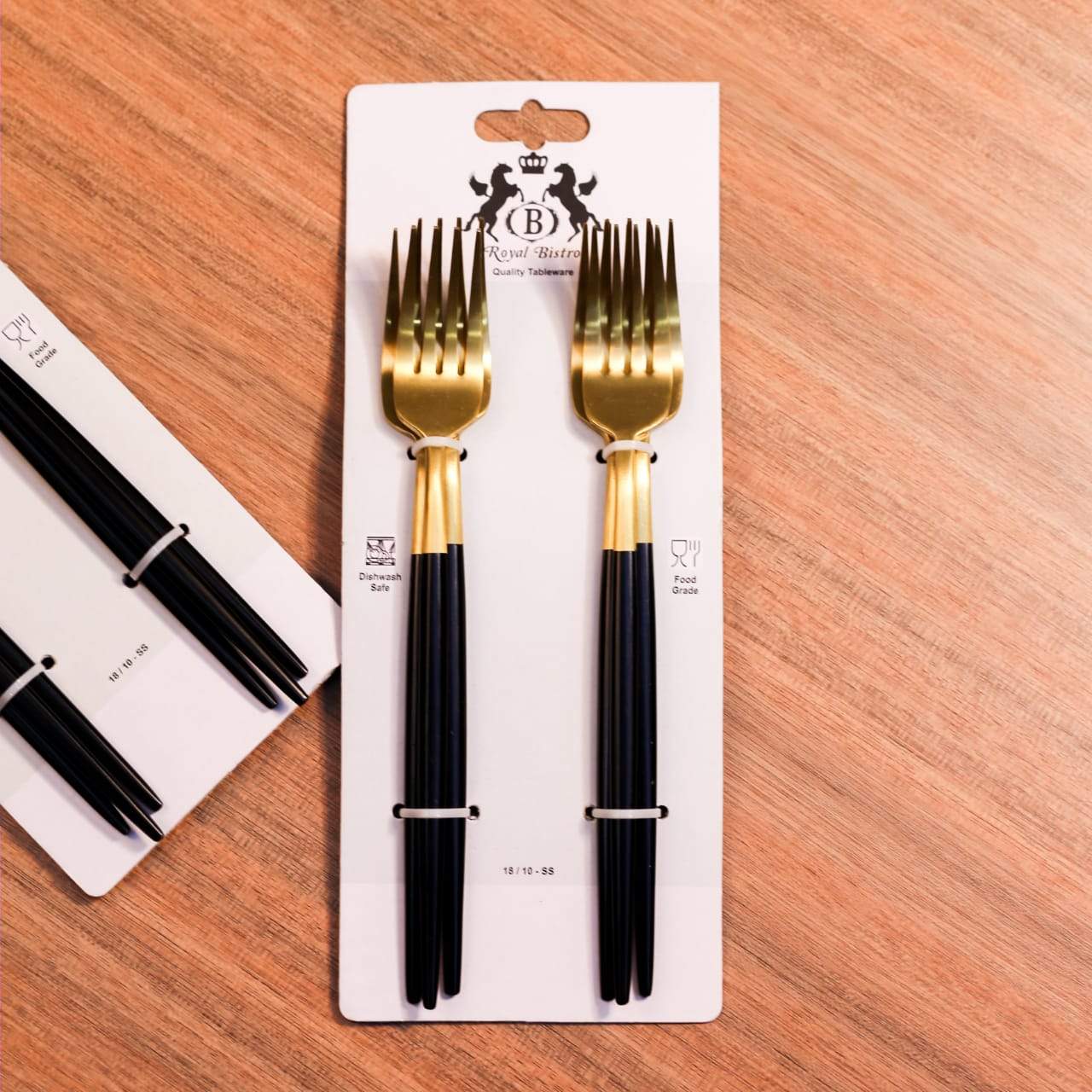 TABLE FORK IR GOLD AND BLACK 2959 SINGLE PIECE (1)