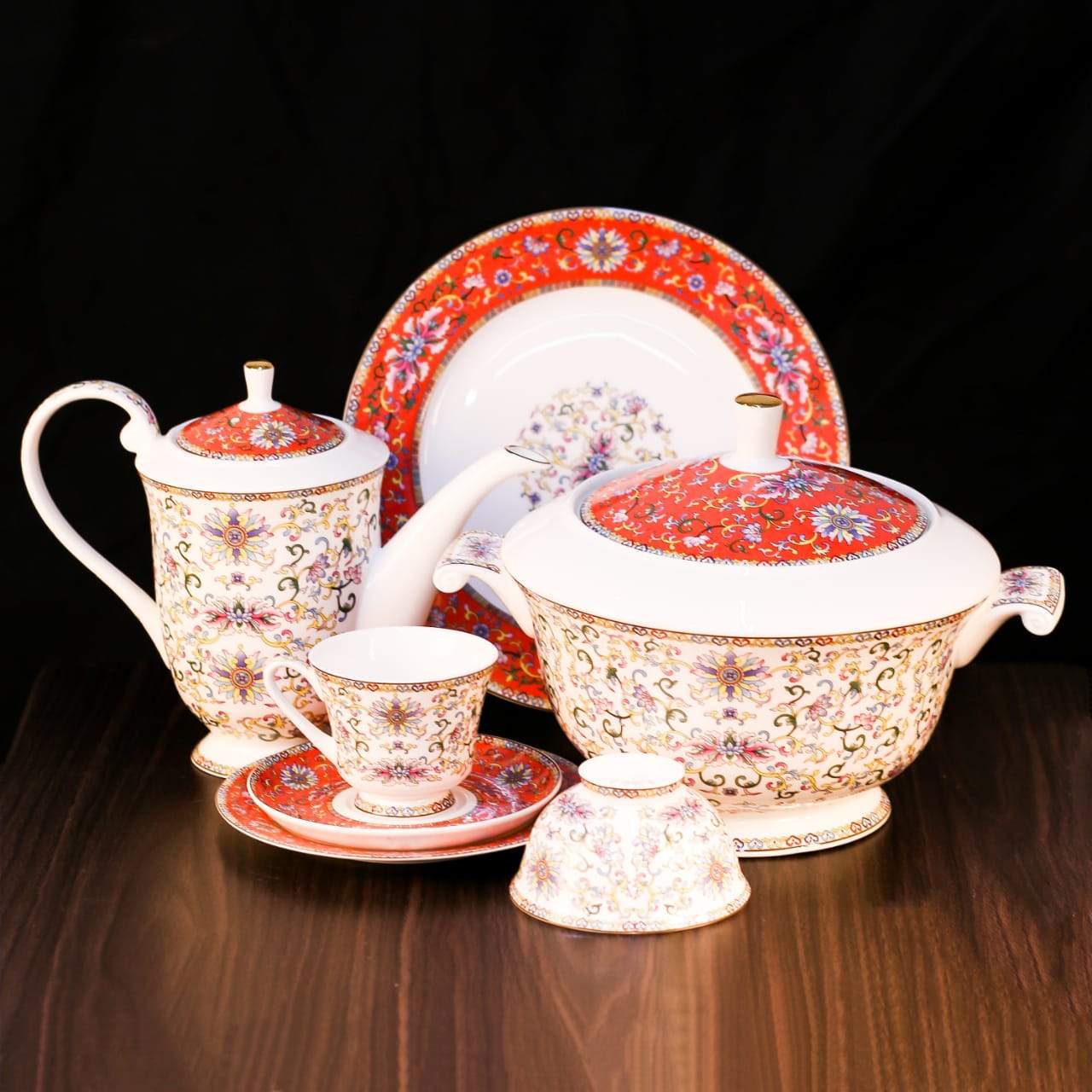 DINNER SET ROYAL BONE CHINA 85PC AA104