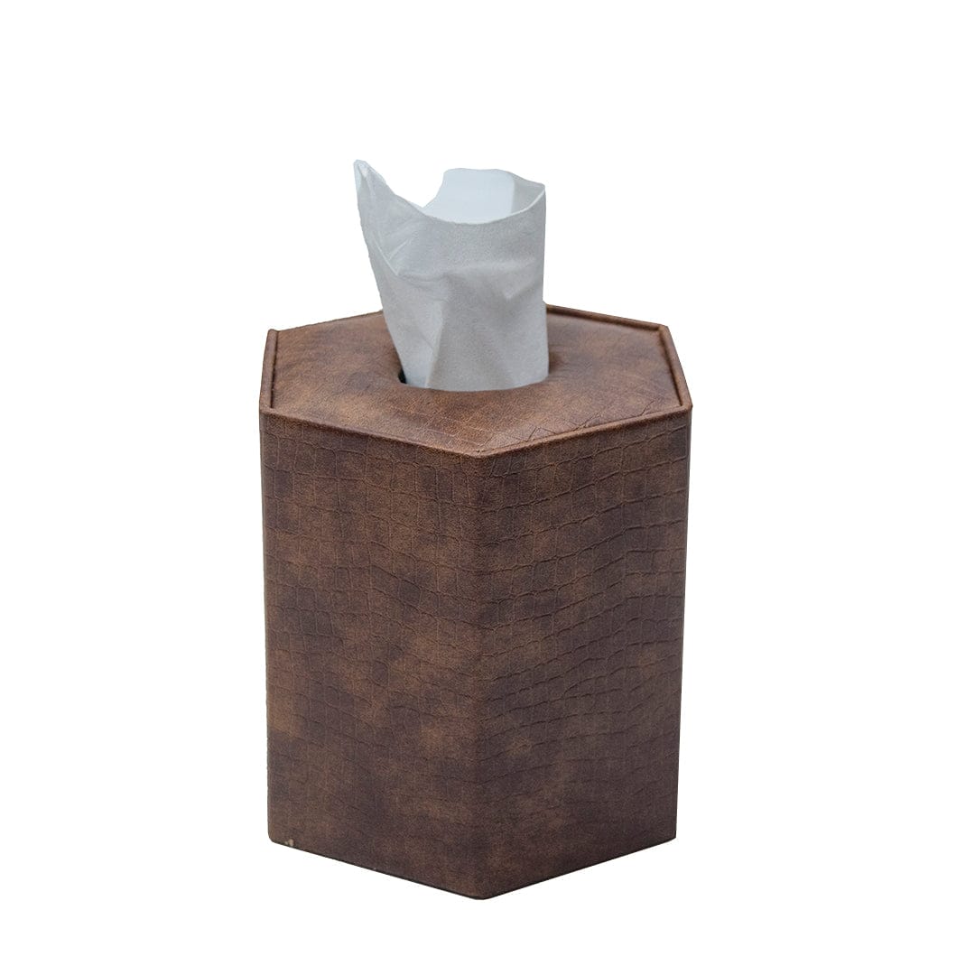 ORIENTAL LEATHER TISSUE BOX SMALL