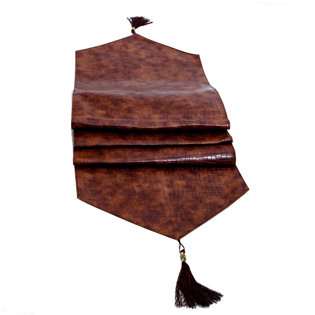 ORIENTAL LEATHER TABLE RUNN PC