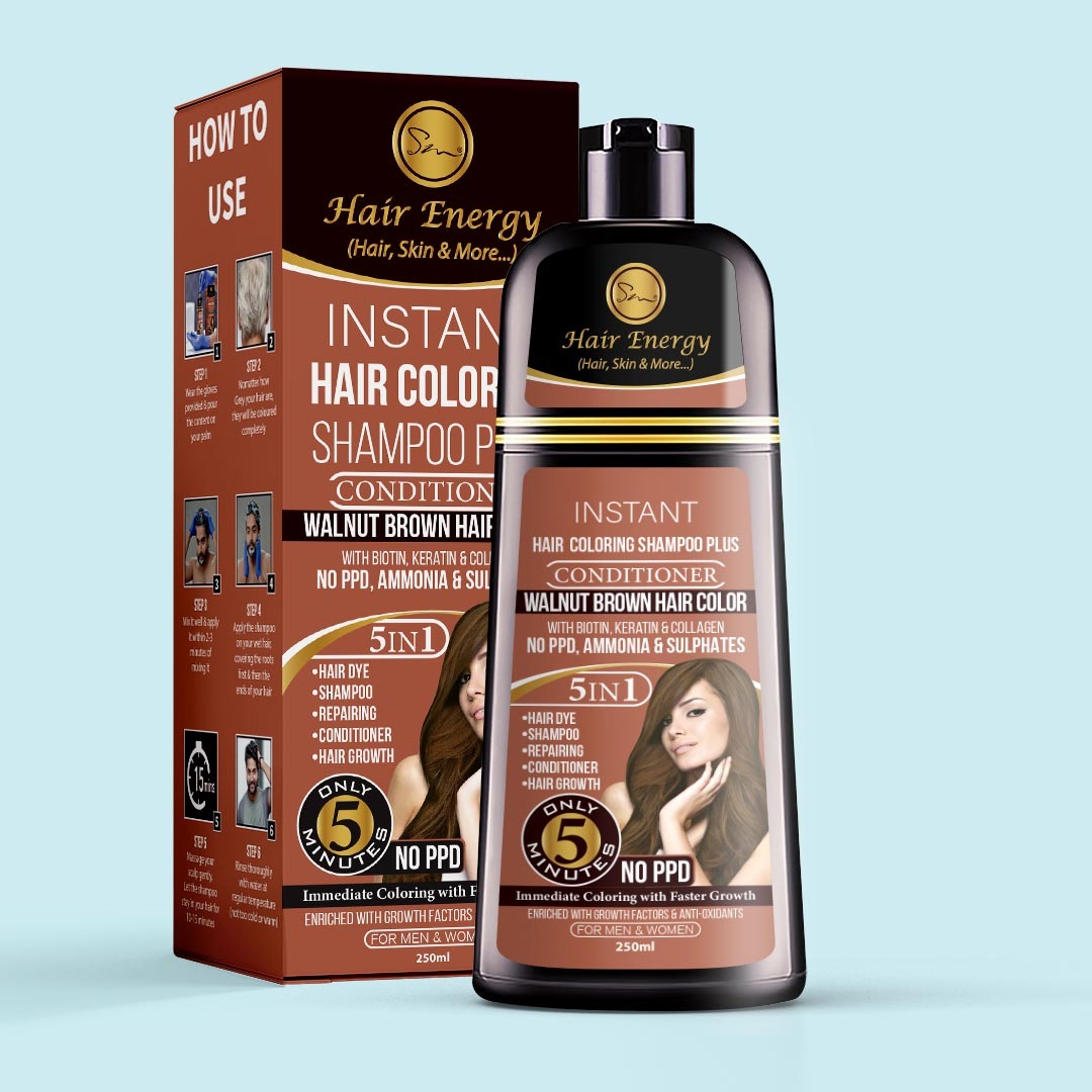 HAIR ENERGY INSTANT HAIR COLORING SHAMPOO + CONDITIONER (WAL