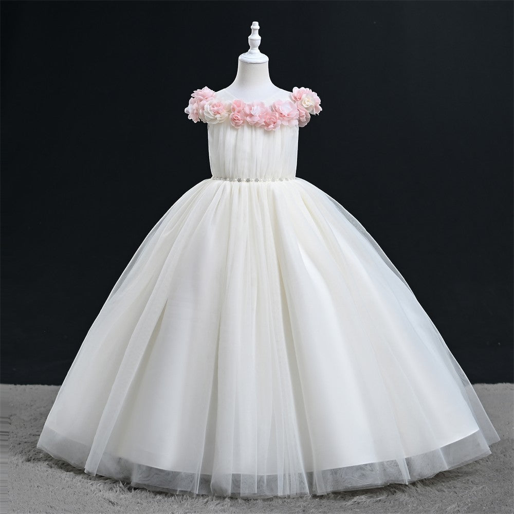 GIRLS S/L FANCY FROCK WITH PURSE IR-25 7-8YEAR JM1223