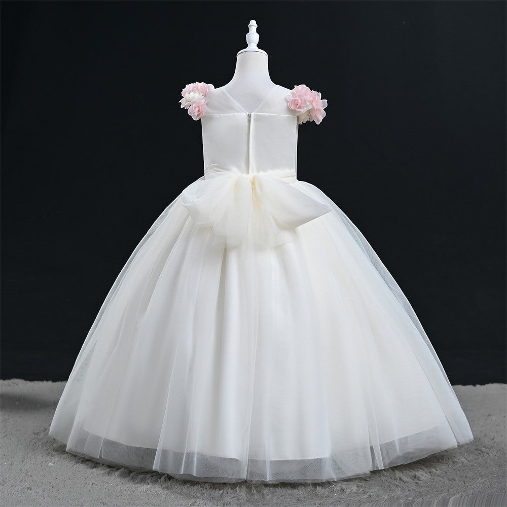 GIRLS S/L FANCY FROCK WITH PURSE IR-25 8-9YEAR JM1223