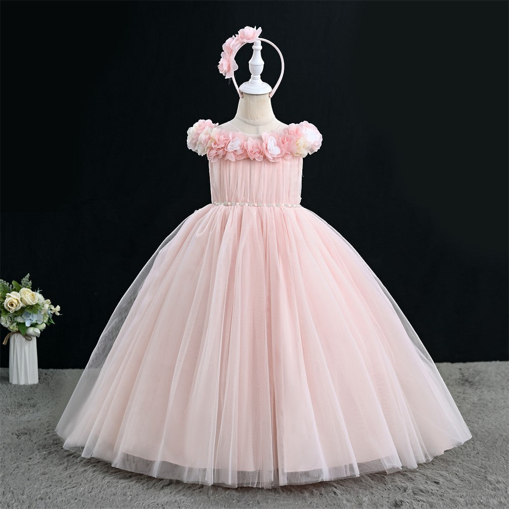 GIRLS S/L FANCY FROCK WITH PURSE IR-25 9-10YEAR JM1223