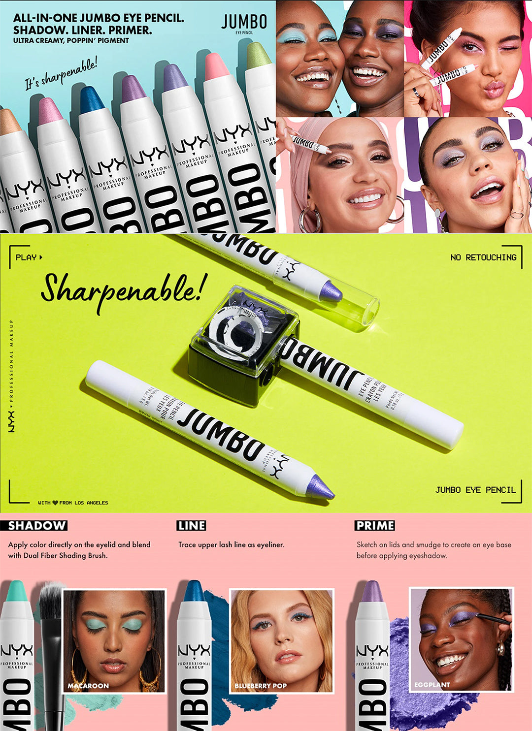 NYX JUMBO EYE PENCIL CRAYON GEANT 604 MILK LAIT 5G
