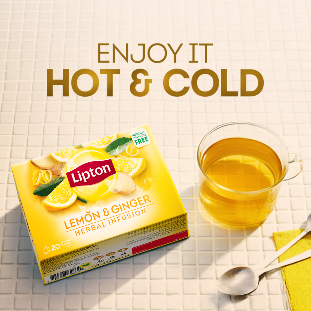 LIPTON INFUSIONS LEMON &GINGER 20S