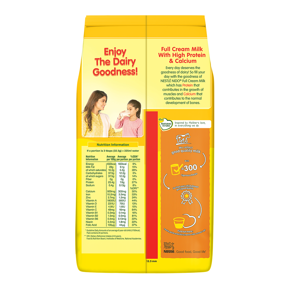 NESTLE NIDO FORTIGROW FULL CREAM MILK POWDER 800GM