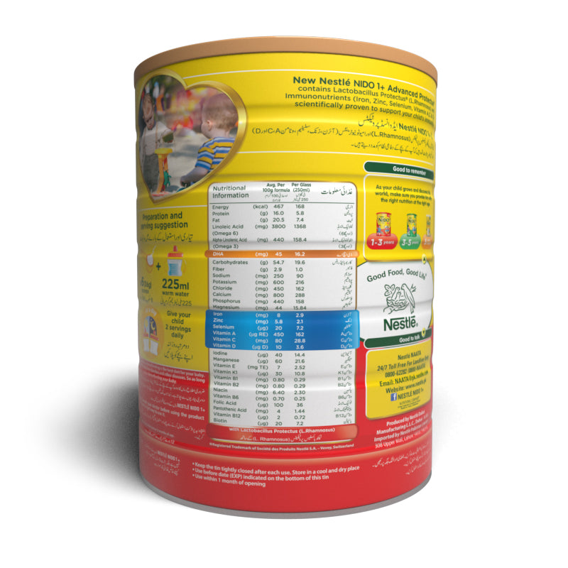 NESTLE NIDO MILK ONE PLUS 1-3 YEARS 1800 GM