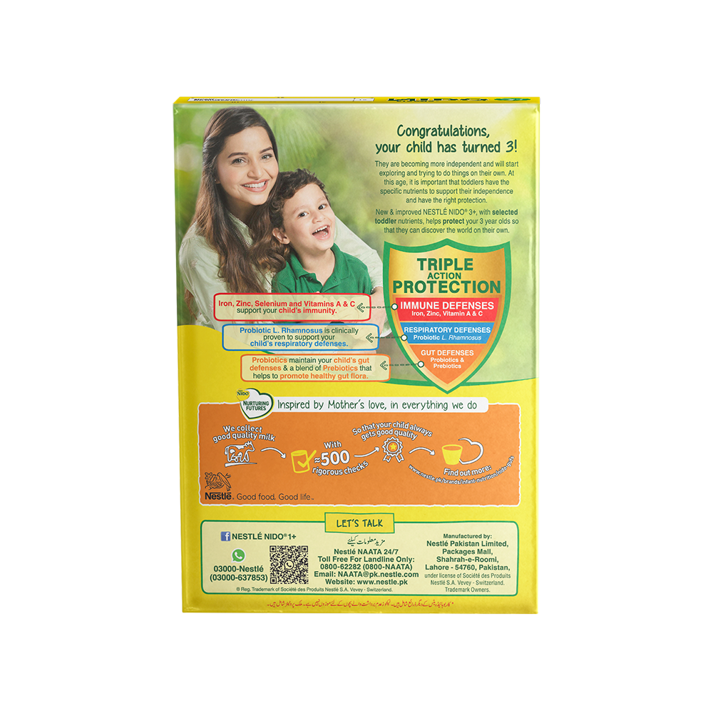 NESTLE NIDO MILK POWDER 3PLUS GROWING UP FORMULA 375 GM