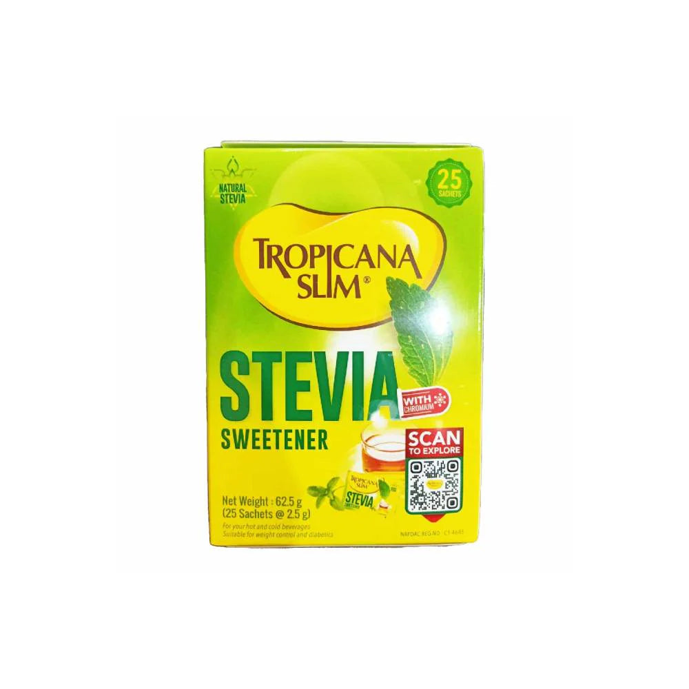 TROPCANA SLIM STEVIA WITH CHROMIUM 25S 62.5 GM