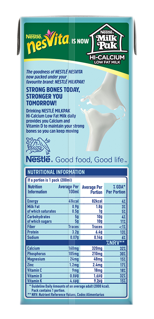NESTLE NESVITA MOVE PLUS LOW FAT MILK 200ML