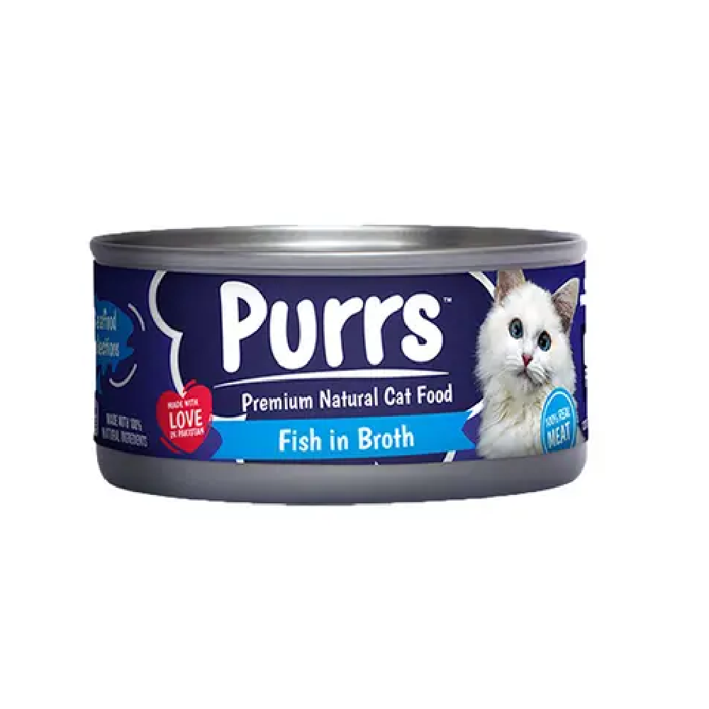 PURRS CAT FOOD FISH IN BROTH 130 GM