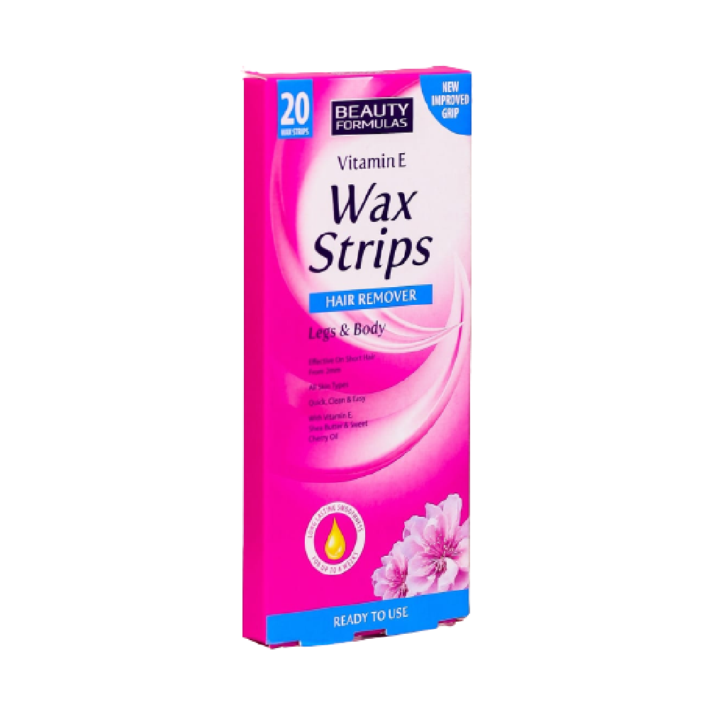 BEAUTY FORMULA HAIR REMOVER WAX STRIPS VITAMINE E 20S